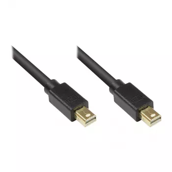 GoodConnections Mini DisplayPort 1.2 -kaapeli, pistoke-pistoke, kullattu, musta, 1 m