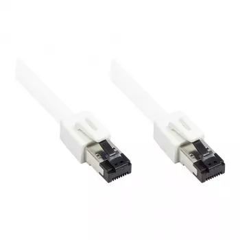 GoodConnections RNS® Cat.8.1 S/FTP -verkkokaapeli, PiMF, LSZH, 2000MHz, 40Gbit/s, valkoinen, 0,5 m