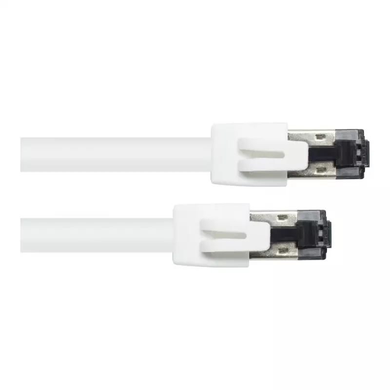 GoodConnections RNS® Cat.8.1 S/FTP -verkkokaapeli, PiMF, LSZH, 2000MHz, 40Gbit/s, valkoinen, 0,5 m