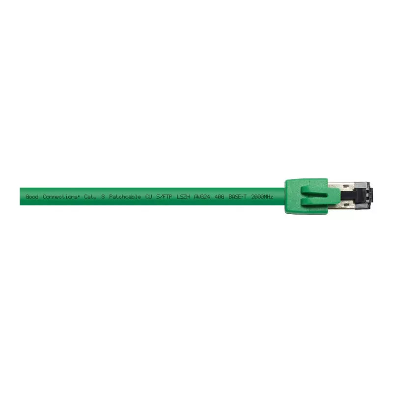 GoodConnections RNS® -verkkokaapeli Cat. 8.1, S/FTP, PiMF, LSZH, 2000MHz, 40Gbit/s, vihreä, 1,5 m