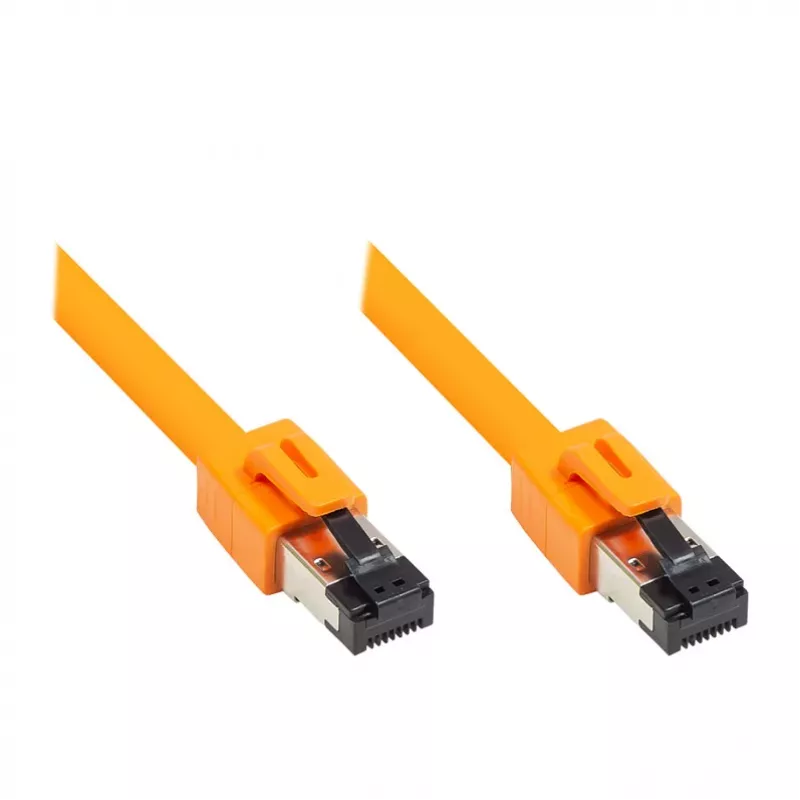 GoodConnections RNS® Cat.8.1 S/FTP -verkkokaapeli, LSZH, 2000MHz, 40Gbit/s, oranssi, 1,5m