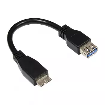 GoodConnections USB 3.0 OTG -adapterikaapeli, Micro USB B -pistoke USB-A -liitäntään, musta, 0,1 m