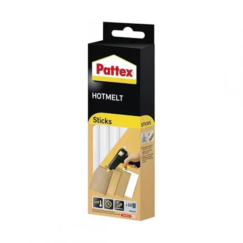 Pattex kuumaliimapuikot Hot Supermatic, 9H PTK6, 6 x 200 mm, 11 mm halkaisija, läpinäkyvä