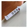 Equip jatkojohto CEE 7/7 90° 3x Schuko / 2x USB-C + USB-A, valkoinen, 1,5m