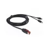 Equip PoweredUSB-kaapeli 24V Mini-DIN 3-Pin -pistokkeeseen 3,00m musta