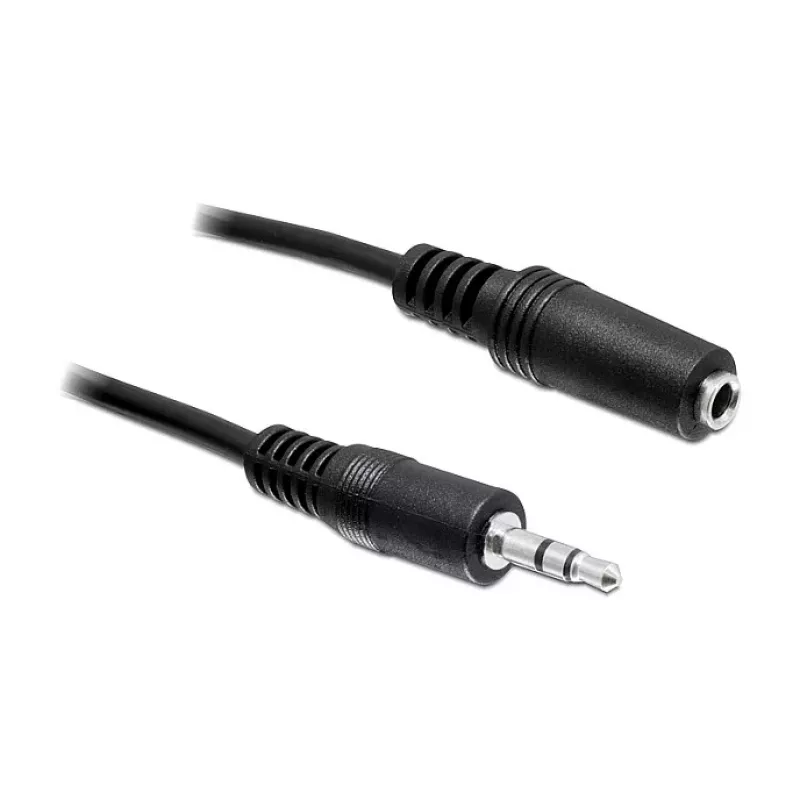 DELOCK äänen jatkokaapeli 3,5 mm klinkki pistoke liitäntään 3 m musta