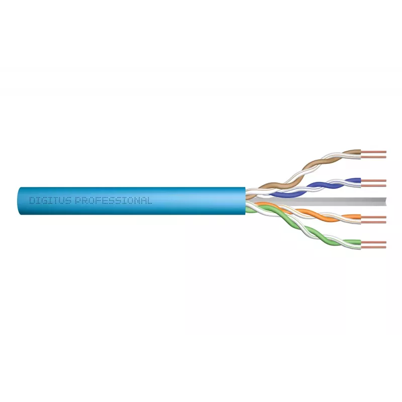 DIGITUS Cat.6A U/UTP B2ca AWG 23/1 LSOH 100m sininen asennuskaapeli