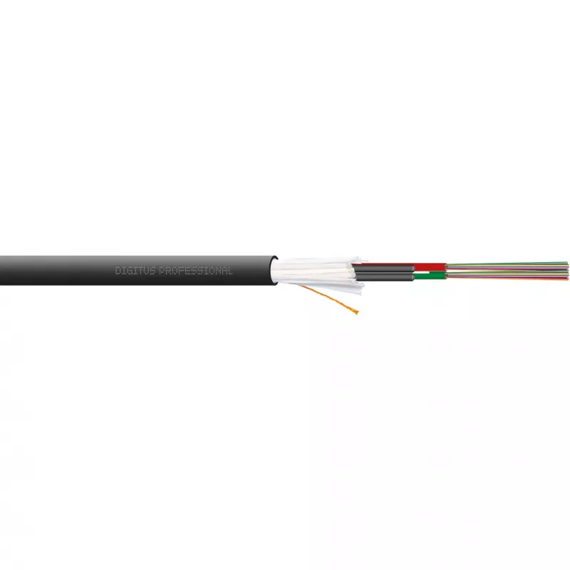 DIGITUS sisä-/ulkoasennuskaapeli A/I-DQ (ZN) BH 9/125µm OS2, 24 kuitua, CPR Dca, LSZH