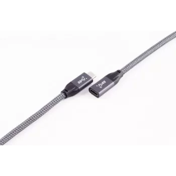 ShiverPeaks BASIC-S USB-C-jatkokaapeli, USB 3.2 Gen 2, 2,0 m, musta