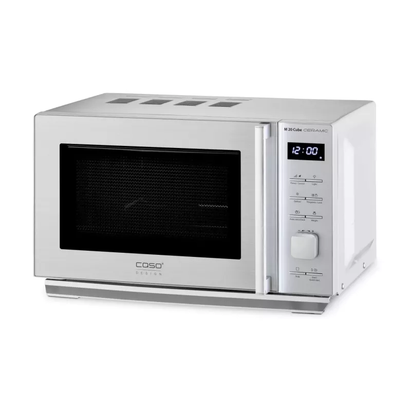 CASO M 20 Cube -mikroaaltouuni 800 W hopea vapaasti seisova