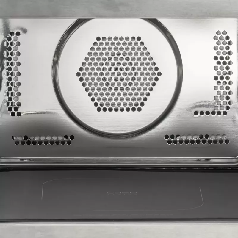 CASO Chef HCMG 25 -mikroaaltouuni - 900W, kiertoilma & grilli, 25L, ruostumaton teräs