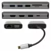 PLUSONIC USB-C-telakointisovitin 8in1 - Space Gray