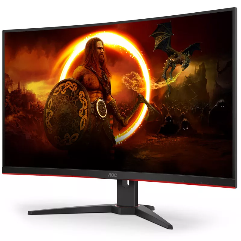 AOC CQ32G2SE 31,5 inch kaareva QHD-pelimonitori, 165Hz, FreeSync Premium, VA, 1ms MPRT, DP/HDMI