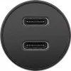 GOOBAY Dual-USB-C PD -autolaturi (Power Delivery), musta - 30W (12/24V) sopii USB-C-laitteille