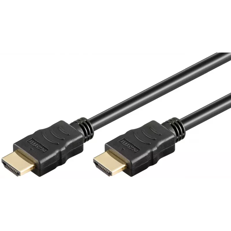 Goobay 80102 HDMI High-Speed -kaapeli Ethernetillä, Soft, 1,5 m, musta