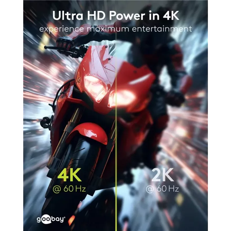 Goobay 80103 Soft HDMI High-Speed -kaapeli Ethernetillä 2 m musta