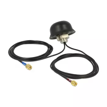 NAVILOCK monikaista GPS GSM UMTS LTE SMA 2-5 dBi -antenni 2x2m RG-174 ympärisäteilevä kattokiinnitys ulkokäyttöön