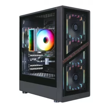 HYRICAN AERIS 8123 -pelitietokone AMD Ryzen 7 5700X, 16GB RAM, 1TB M.2 SSD, AMD Radeon RX 9070 (16GB GDDR6), Windows 11 Home