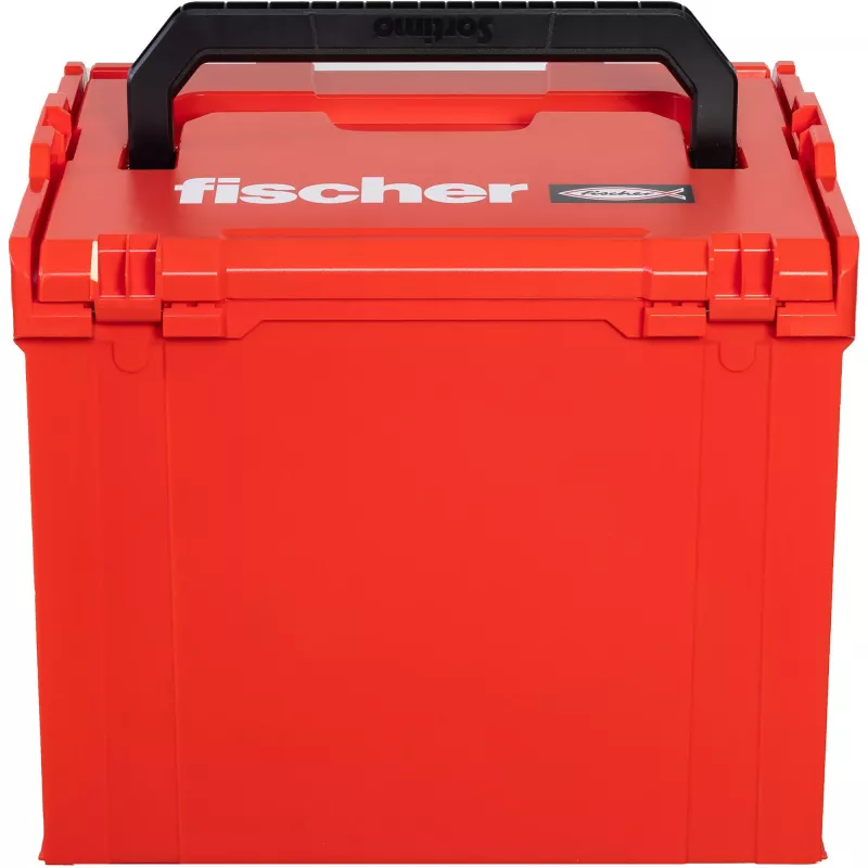 FISCHER L-BOXX FLB 374 tyhjä työkalulaatikko, punainen/musta
