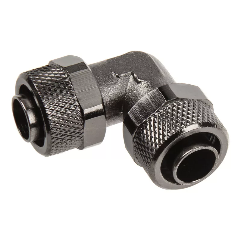 Adapteri 90° 13/10mm - 13/10mm - nikkeli musta