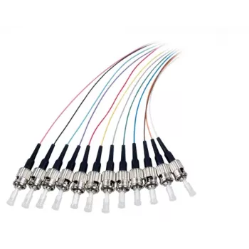 EFB Elektronik kuitu-pigtail ST-II 9/125 OS2 12-värinen sarja 2m