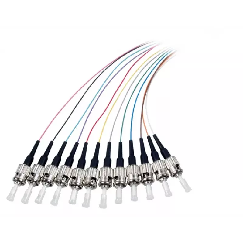 EFB Elektronik kuitu-pigtail ST-II 9/125 OS2 12-värinen sarja 2m