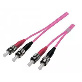 EFB Elektronik duplex-jumper ST-ST 50/125 µm OM4 LSZH erika violetti 3,0 mm 0,5 m