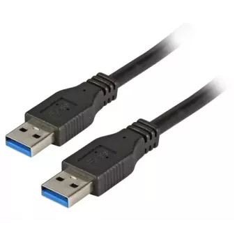 EFB Elektronik Premium USB 3.0 -kaapeli, USB-A uros - USB-A uros, 3 m, musta