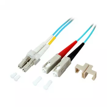 EFB duplex-patchkaapeli LC-SC OM3 25 m LSZH 2 mm aqua