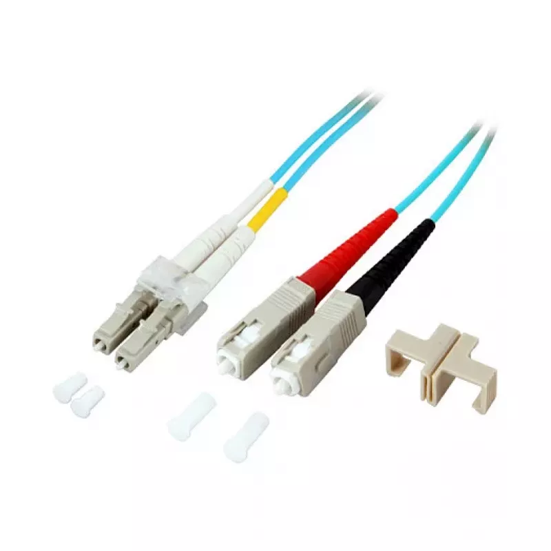 EFB duplex-patchkaapeli LC-SC OM3 25 m LSZH 2 mm aqua