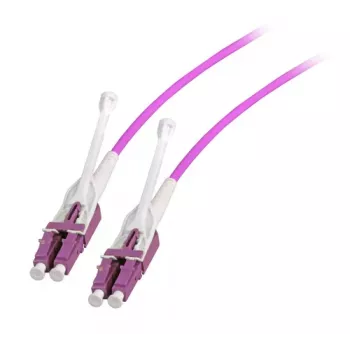 EFB Elektronik duplex-jumper LC-LC OM4 3 m push/pull-kielekkeellä ja vaihdettavalla polariteetilla