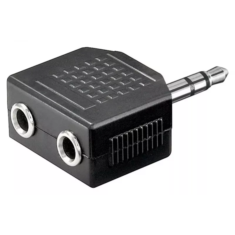 Goobay 11104 kuulokkeiden AUX-sovitin, 3,5 mm liitin 1-2, stereo