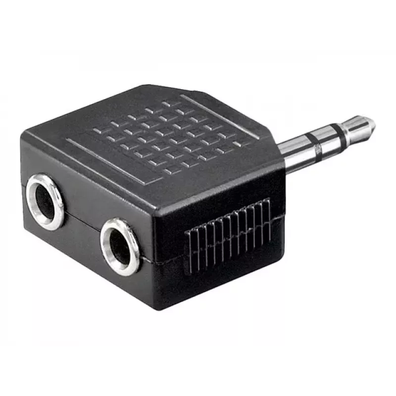 Goobay 11104 kuulokkeiden AUX-sovitin, 3,5 mm liitin 1-2, stereo