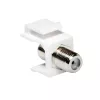 LogiLink Keystone in-line-liitin F naaras - F naaras 75 ohm valkoinen