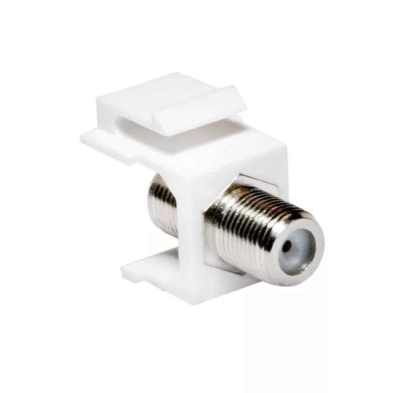 LogiLink Keystone in-line-liitin F naaras - F naaras 75 ohm valkoinen