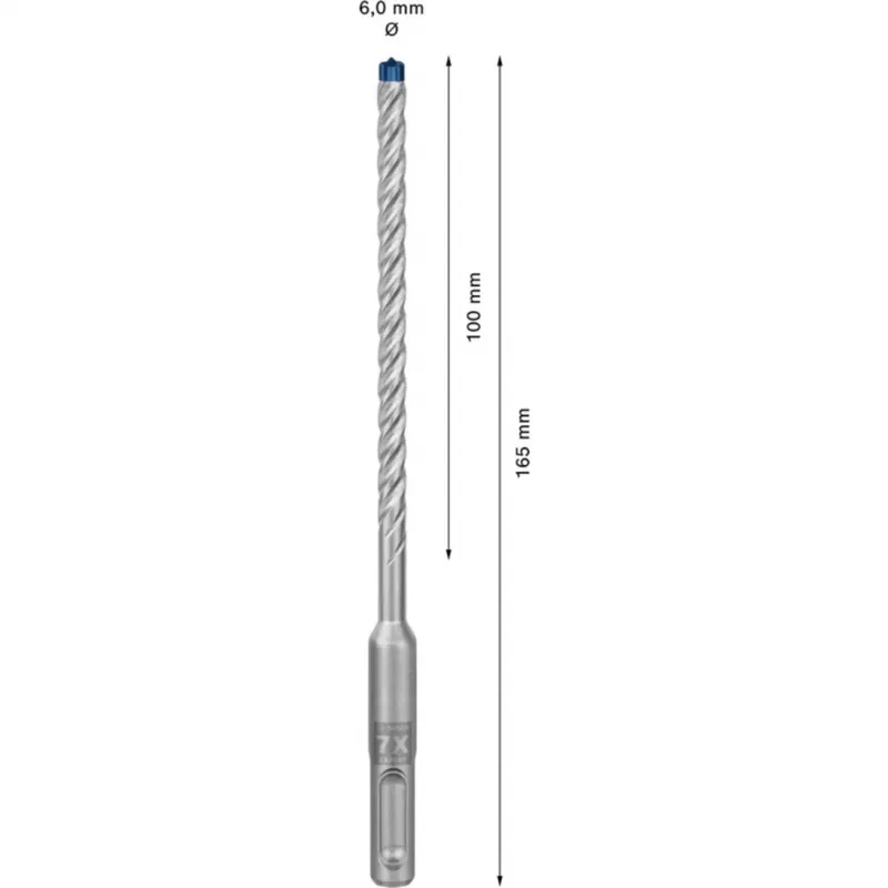 BOSCH EXPERT SDS plus-7X iskuporanterä 6mm 100mm työpituus 30 kpl:n sarja