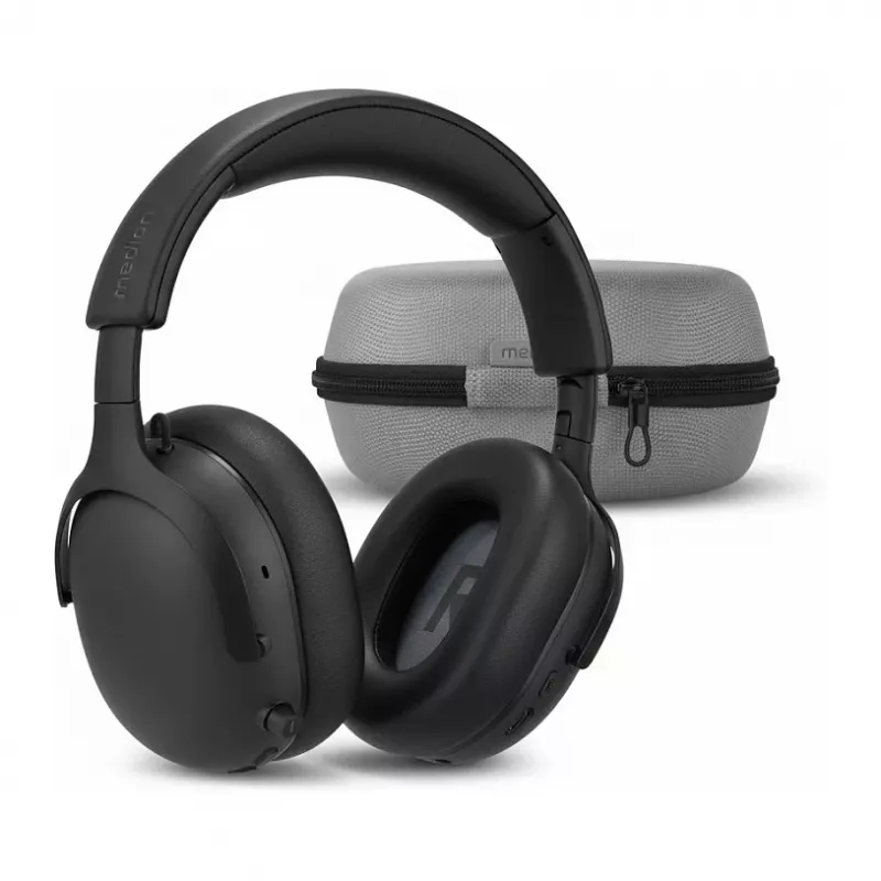 MEDION LIFE HX-1 Plus around-ear-kuulokkeet, ANC, musta