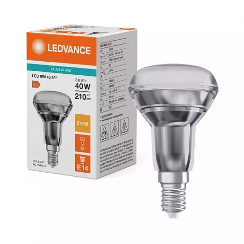 Osram R504036 2,6W 827 E14 P LED-heijastinlamppu 210 lm 2700K lämmin valkoinen