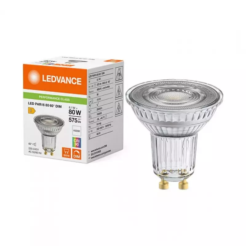 Osram LED PAR16 80 60° DIM P 6.1W 940 GU10 himmennettävä LED-heijastinlamppu