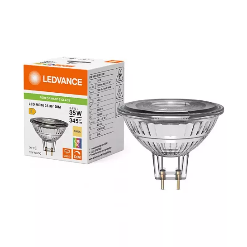 Osram LED MR16 3,4W 930 GU5.3 himmennettävä matalajännite-LED-heijastinlamppu