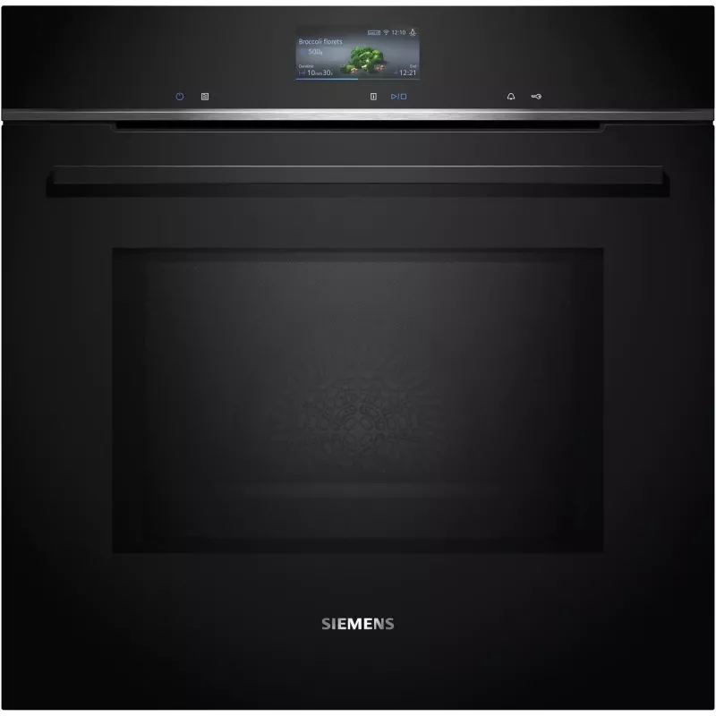 SIEMENS HM736GAB1 iQ700 kalusteisiin asennettava mikroaaltouuni, musta, 60 cm, Home Connect