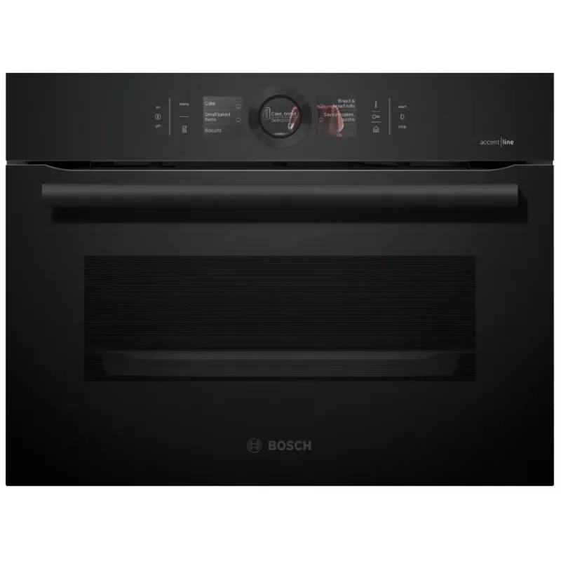 Bosch CSG856RC7 kalusteisiin asennettava kompakti höyryuuni, 47L, Touch Control, Home Connect