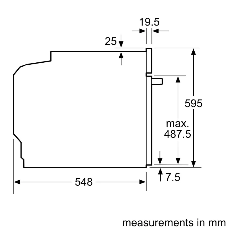 Bosch HBA2340B0 kalusteisiin asennettava uuni, 71 L, energialuokka A, musta