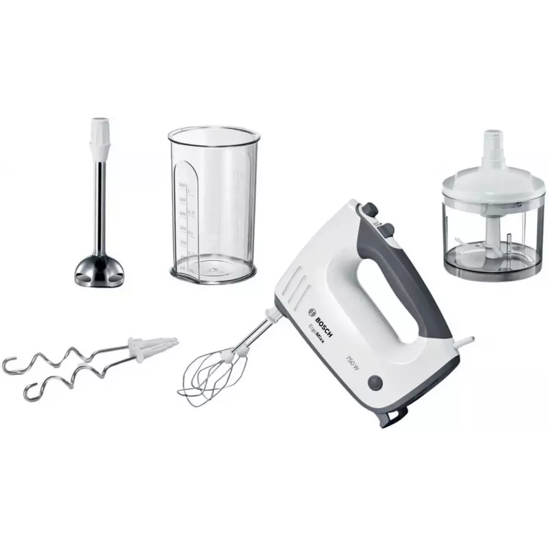 Bosch MFQ37480 ErgoMixx käsivatkain, 750 W, valkoinen/harmaa