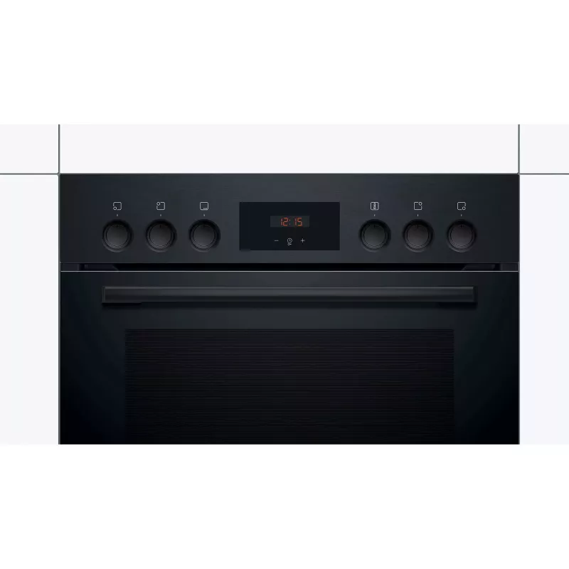 Bosch HND211LB2 musta kalusteisiin asennettava uuni ja induktioliesi -sarja (HEF113BB0 + NKN645GA2E)