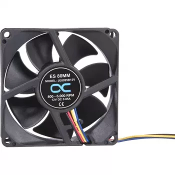 Alphacool ES 80mm 800-6000 RPM tuuletin 80x80x25mm (musta, kaksoiskuulalaakeri, PWM, 80 mm)