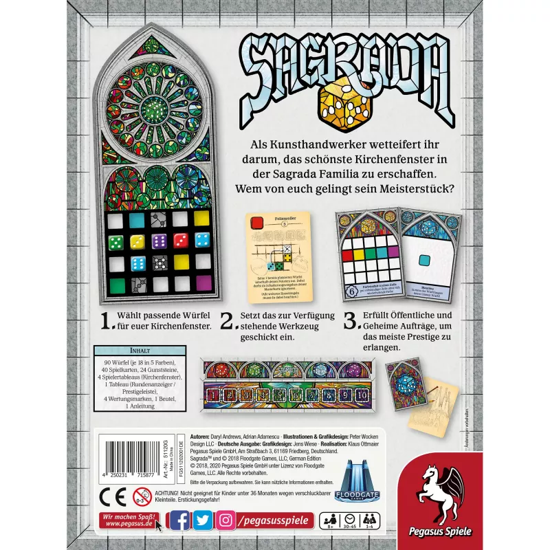 Pegasus Spiele Sagrada lautapeli (51120G)