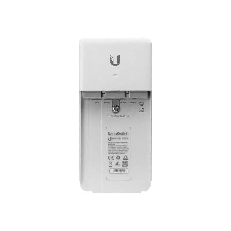 Ubiquiti NanoSwitch N-SW - hallitsematon ulkokäyttöön tarkoitettu Gigabit PoE -kytkin - 4 porttia