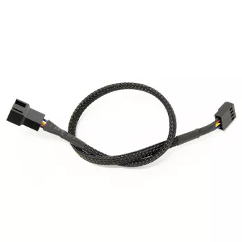 Watercool 4-pin PWM -jatkokaapeli, musta - 30 cm