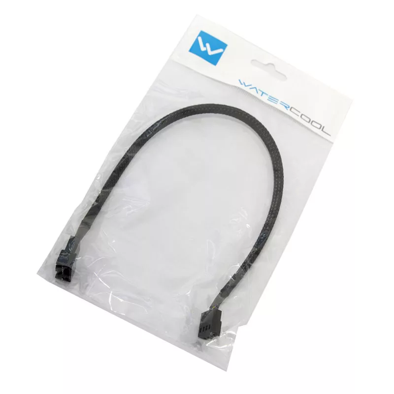 Watercool 4-pin PWM -jatkokaapeli, musta - 30 cm